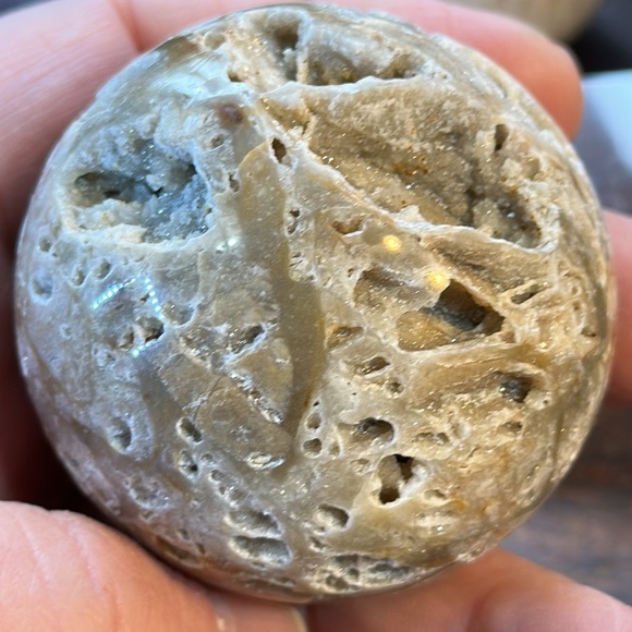 🎄SALE🎄Sphalerite Crystal Sphere With Sparkles! - Picture 7 of 7